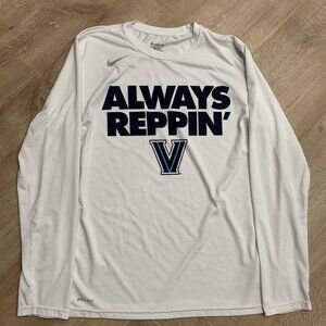 Nike Villanova University Wildcats Long Sleeve Shirt Always Reppin' Men's Large